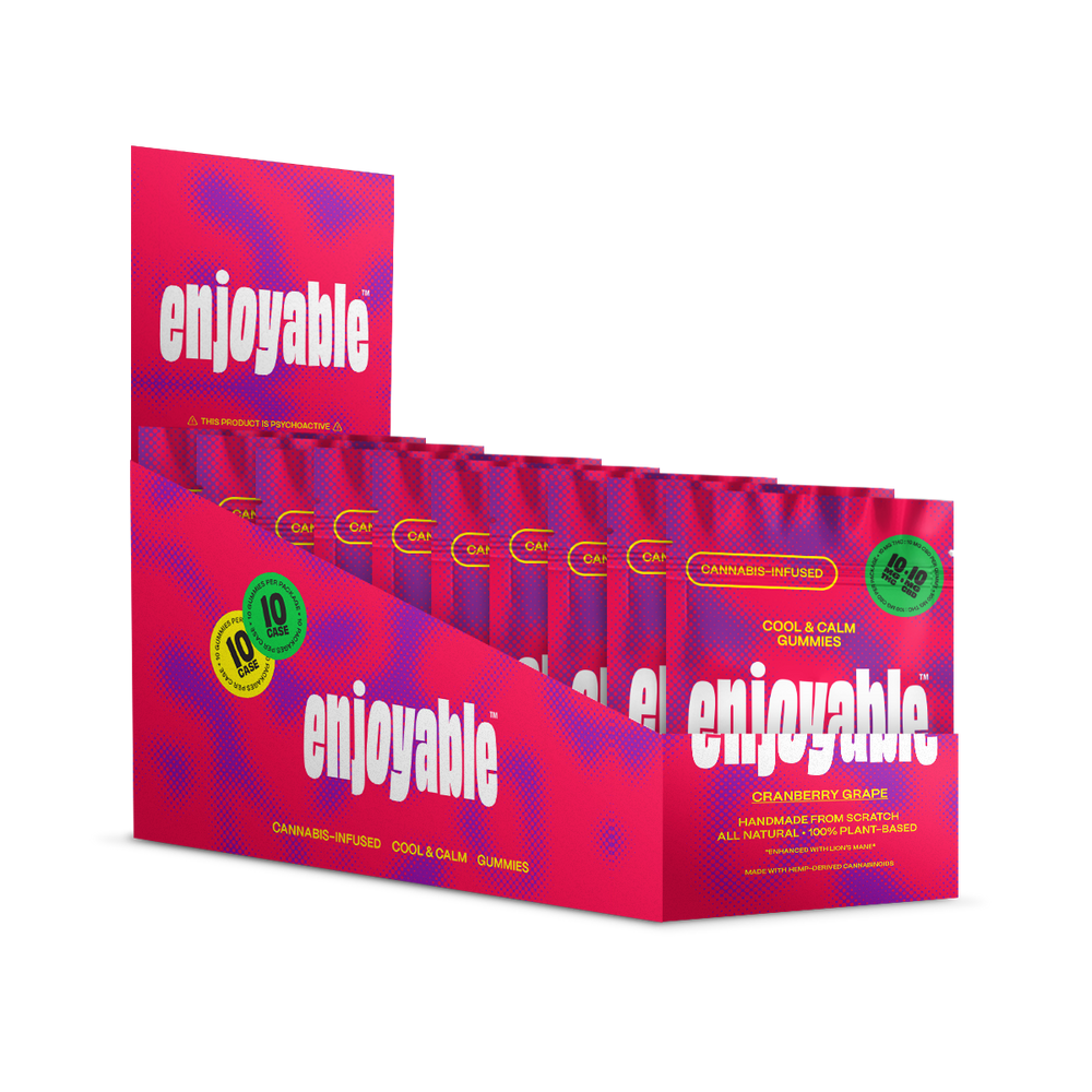 enjoyable Cool & Calm THC/CBD Gummies - Cranberry Grape 10 MG
