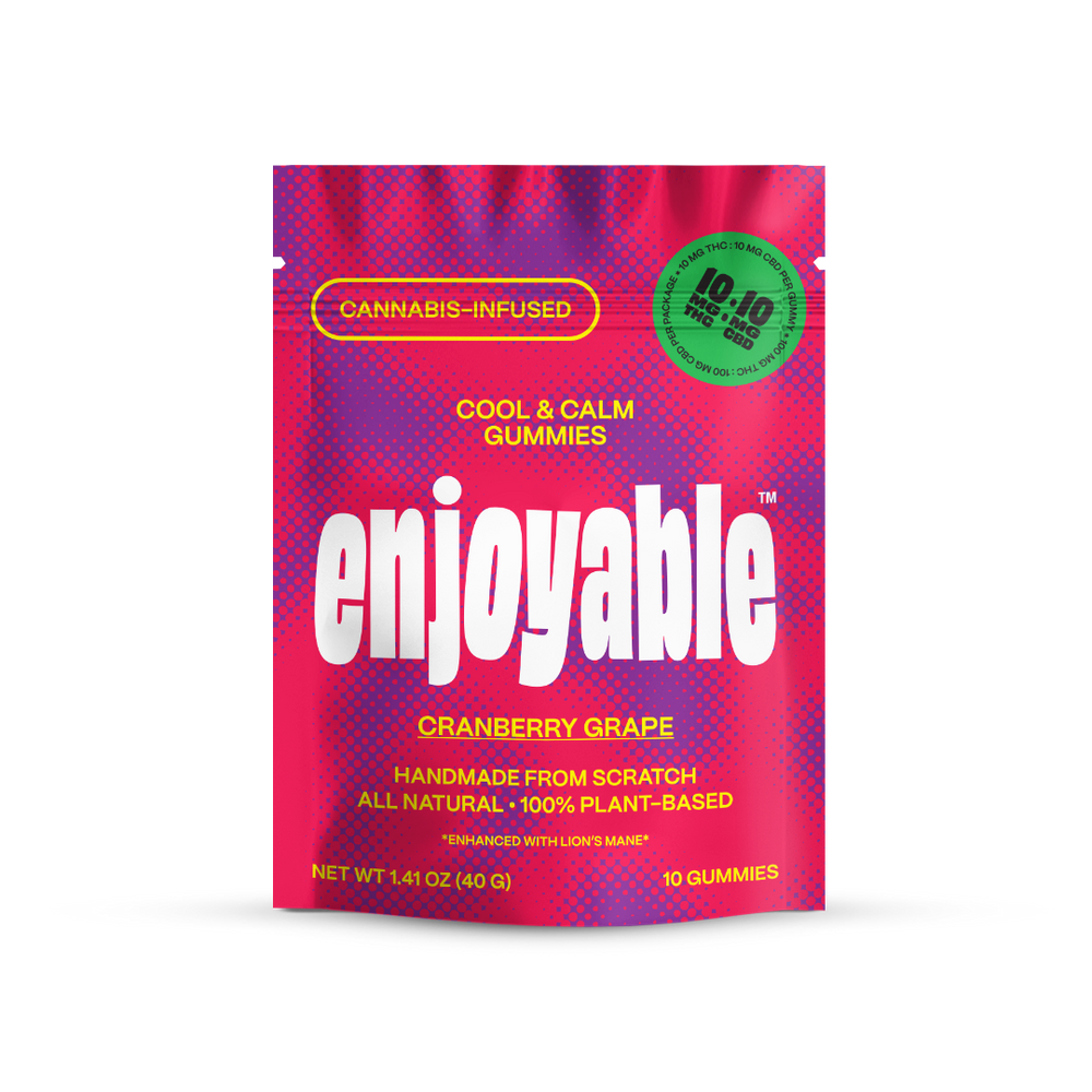 enjoyable Cool & Calm THC/CBD Gummies - Cranberry Grape 10 MG