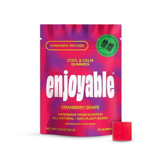 enjoyable Cool & Calm THC/CBD Gummies - Cranberry Grape 10 MG