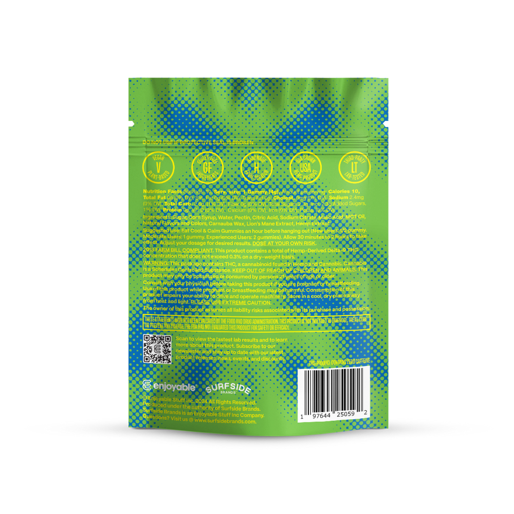 enjoyable Cool & Calm THC/CBD Gummies - Melon Berry 10 MG