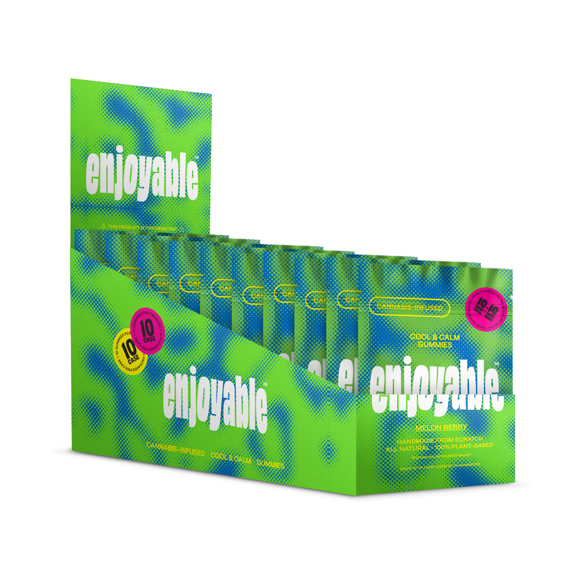 enjoyable Cool & Calm THC/CBD Gummies - Melon Berry 10 MG