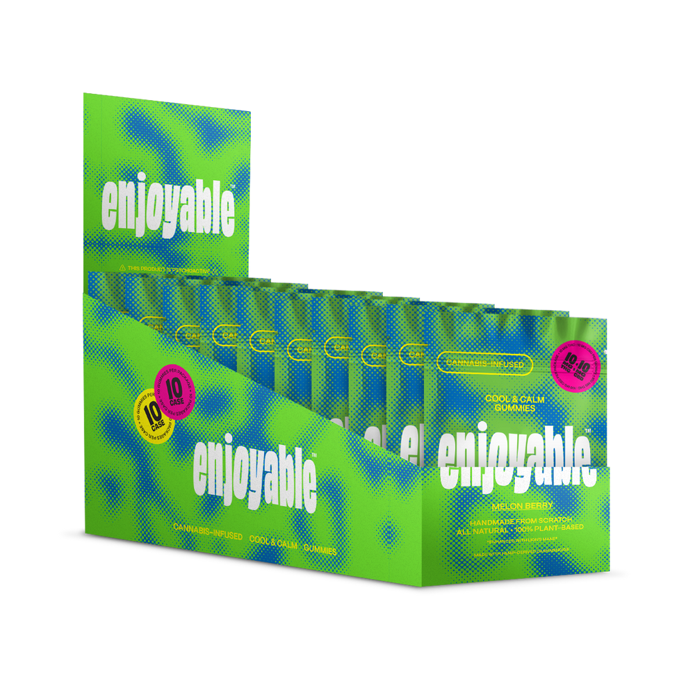 enjoyable Cool & Calm THC/CBD Gummies - Melon Berry 10 MG