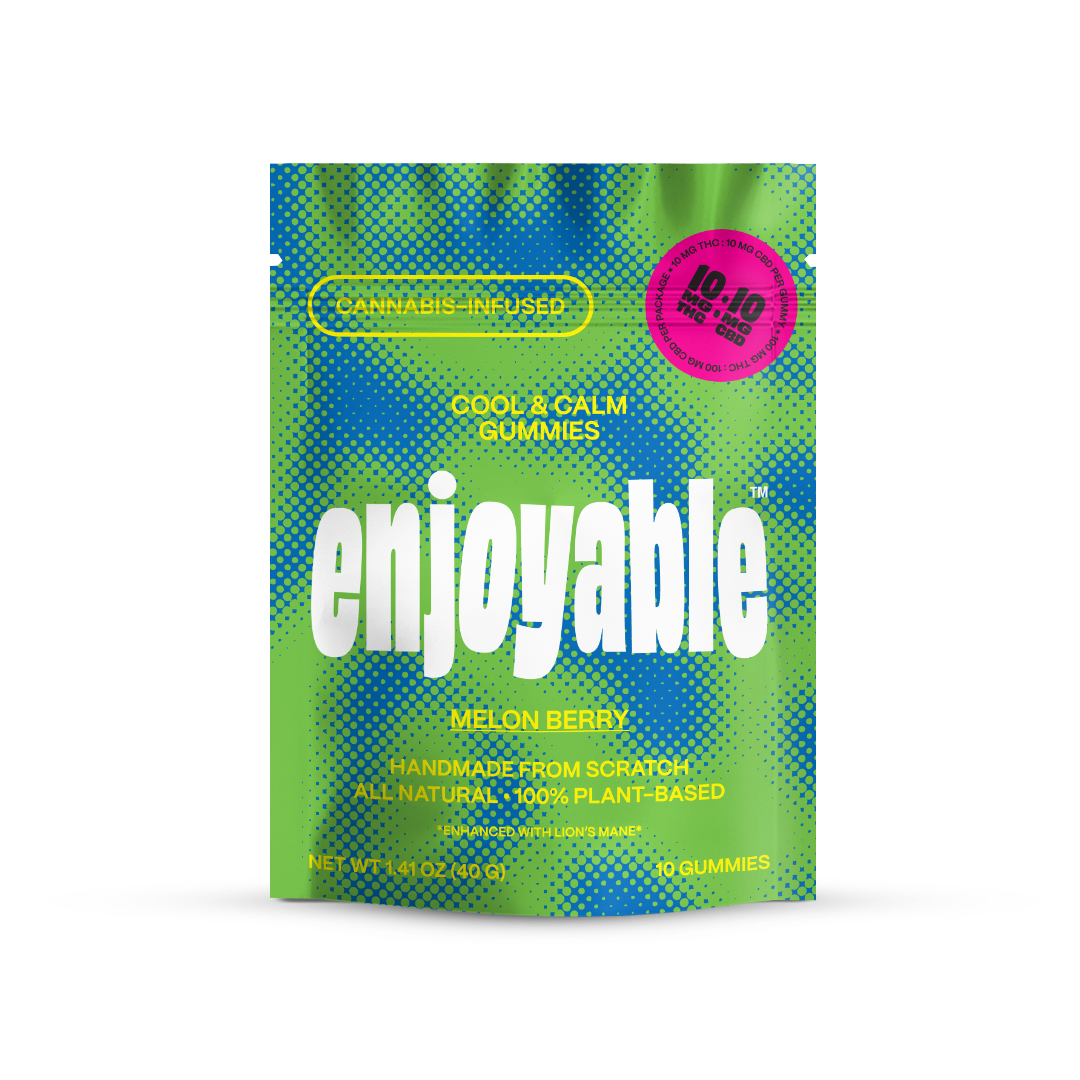 enjoyable Cool & Calm THC/CBD Gummies - Melon Berry 10 MG