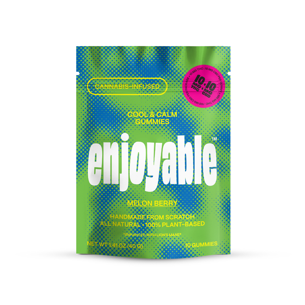 enjoyable Cool & Calm THC/CBD Gummies - Melon Berry 10 MG