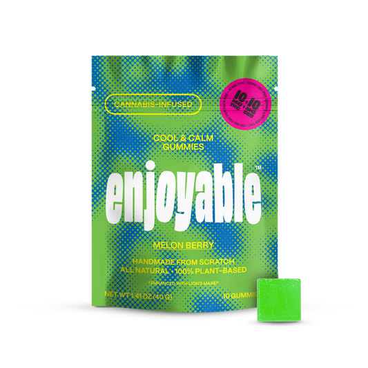 enjoyable Cool & Calm THC/CBD Gummies - Melon Berry 10 MG
