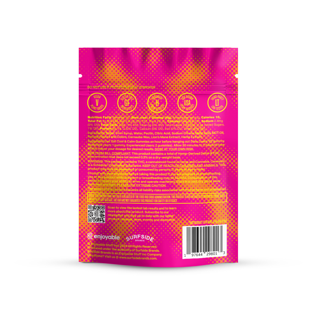 enjoyable THC/CBD Gummies - Pomegranate Peach 10 MG