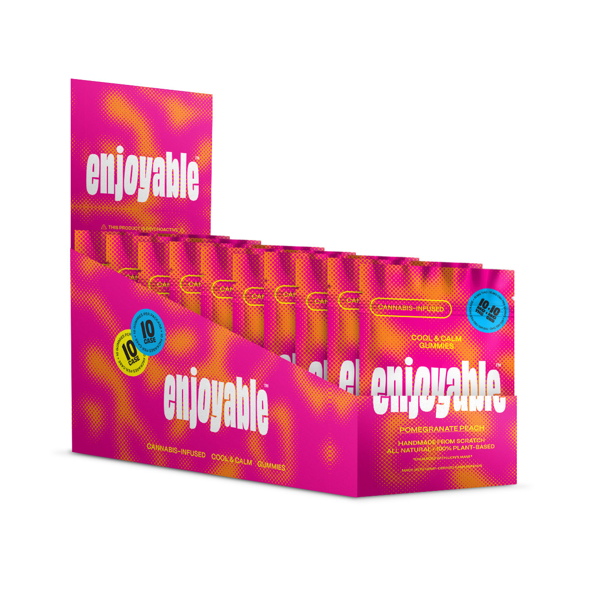 enjoyable THC/CBD Gummies - Pomegranate Peach 10 MG