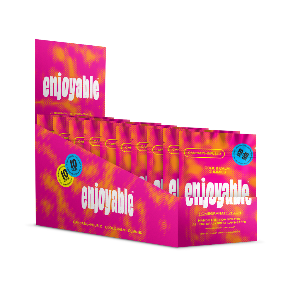 enjoyable Cool & Calm THC/CBD Gummies - Pomegranate Peach 10 MG