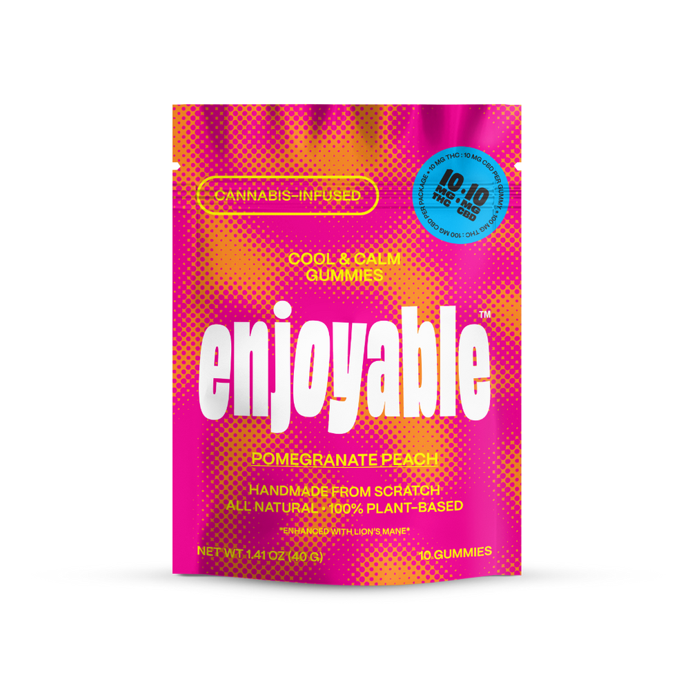 enjoyable Cool & Calm THC/CBD Gummies - Pomegranate Peach 10 MG