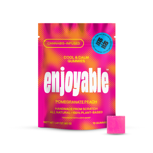 enjoyable Cool & Calm THC/CBD Gummies - Pomegranate Peach 10 MG