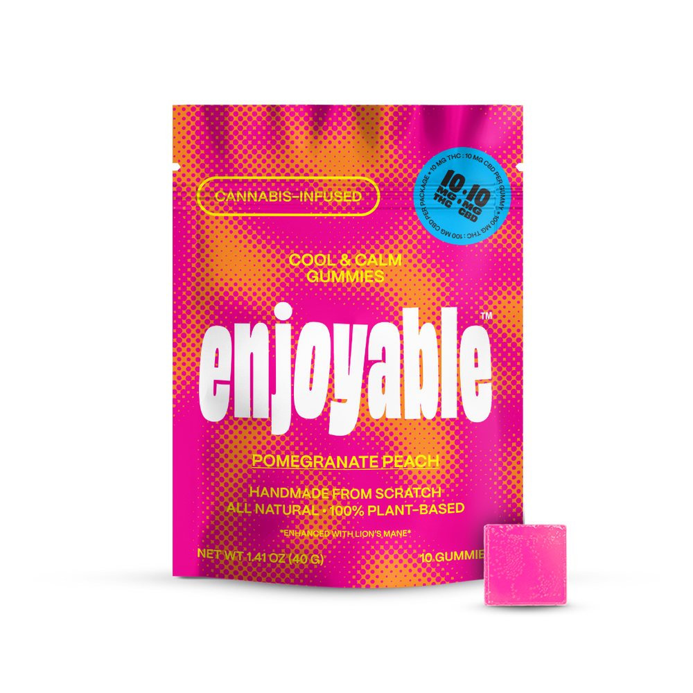 enjoyable Cool & Calm THC/CBD Gummies - Pomegranate Peach 10 MG
