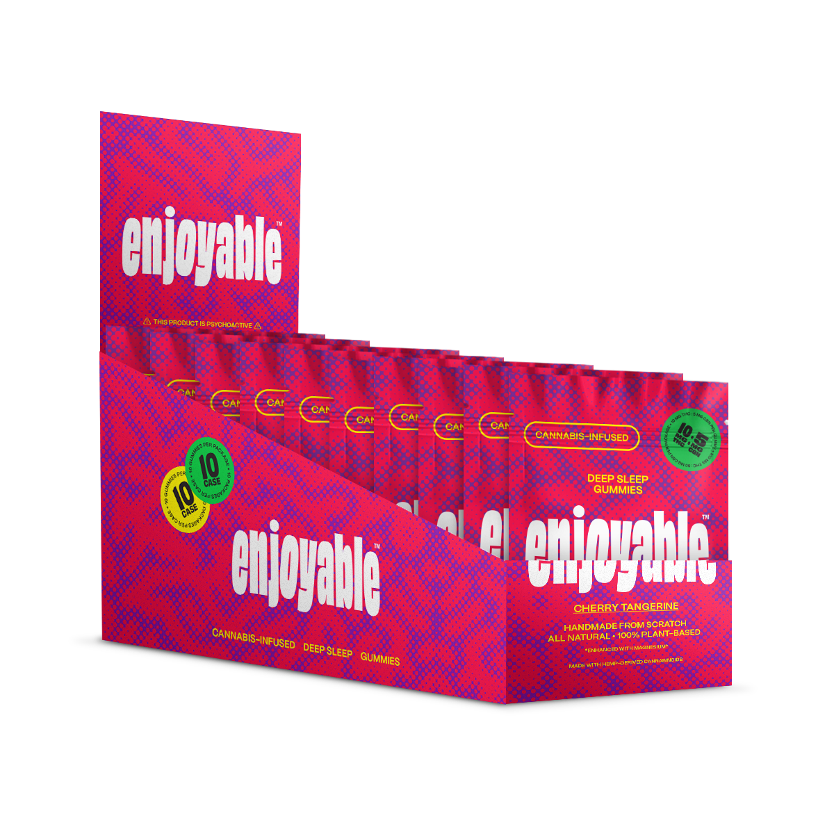 enjoyable Deep Sleep THC Gummies - Cherry Tangerine 10 MG