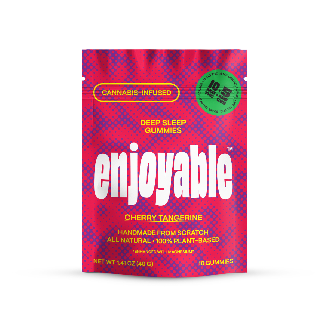 enjoyable Deep Sleep THC Gummies - Cherry Tangerine 10 MG