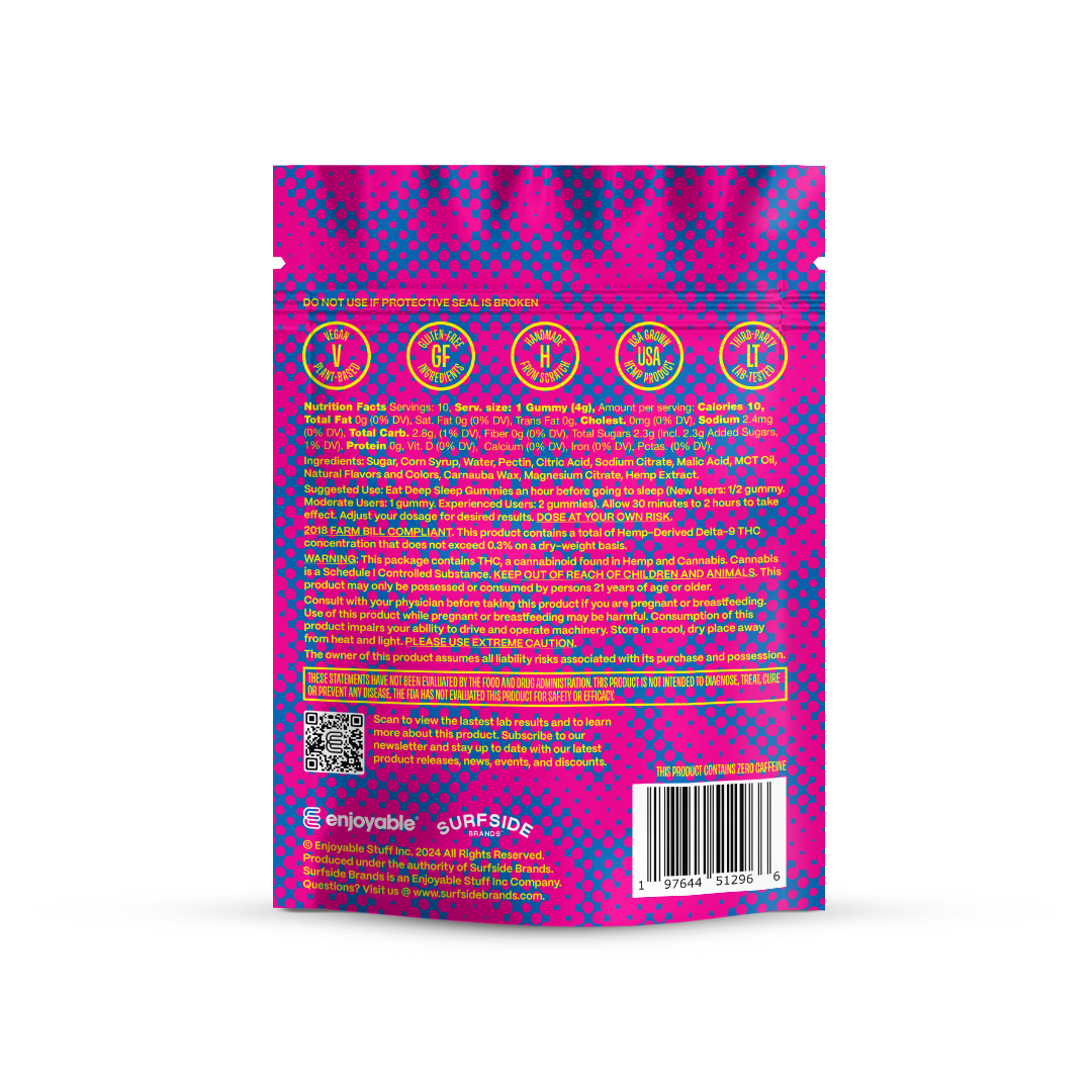 enjoyable Deep Sleep THC Gummies - Grapefruit Guava 10 MG