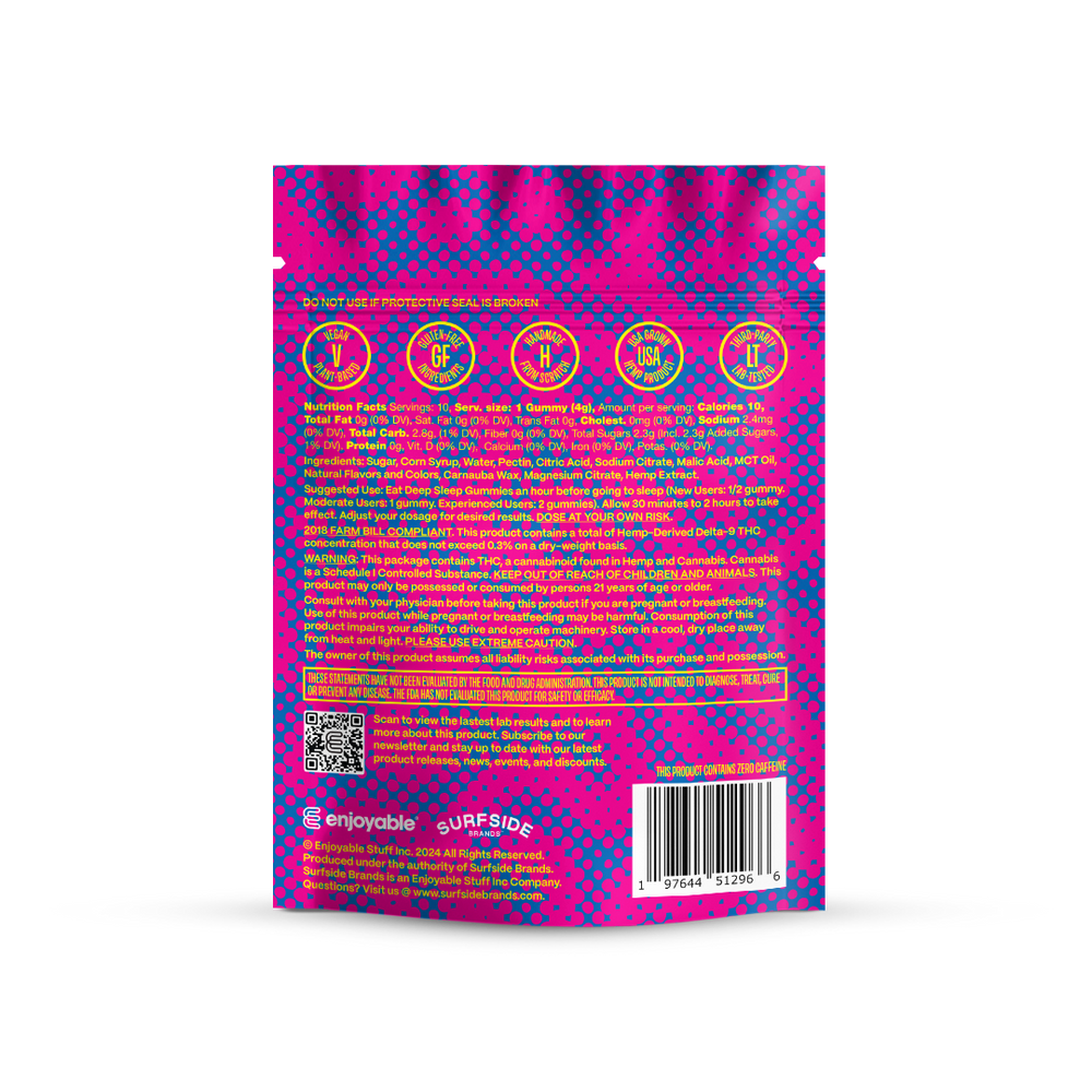 enjoyable Deep Sleep THC Gummies - Grapefruit Guava 10 MG