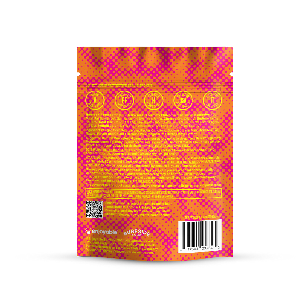 enjoyable Deep Sleep THC Gummies - Orange Mango 10 MG