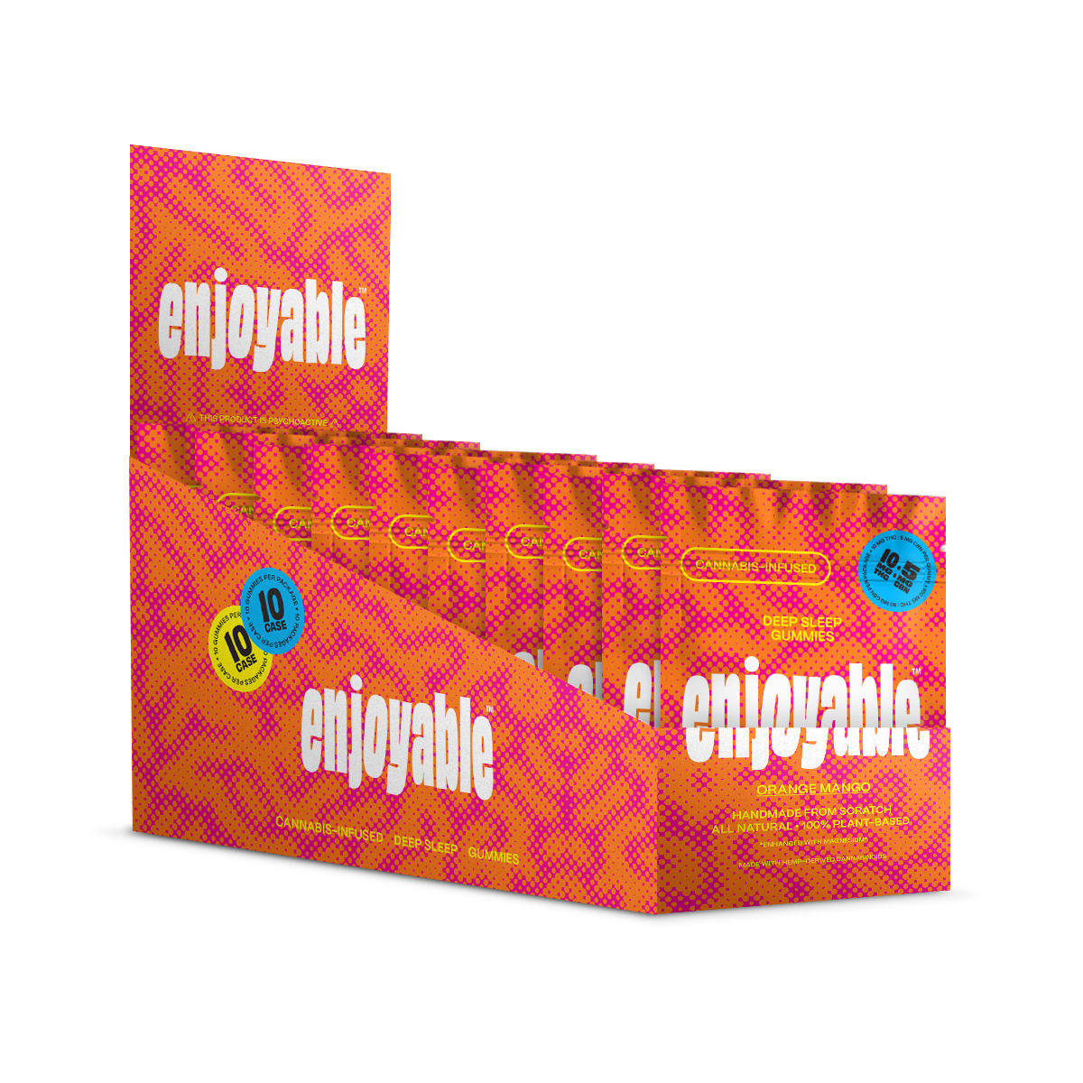 enjoyable Deep Sleep THC Gummies - Orange Mango 10 MG