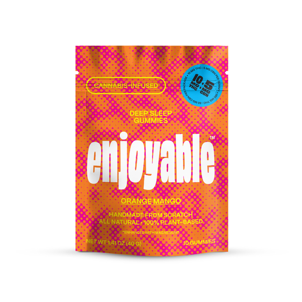enjoyable Deep Sleep THC Gummies - Orange Mango 10 MG