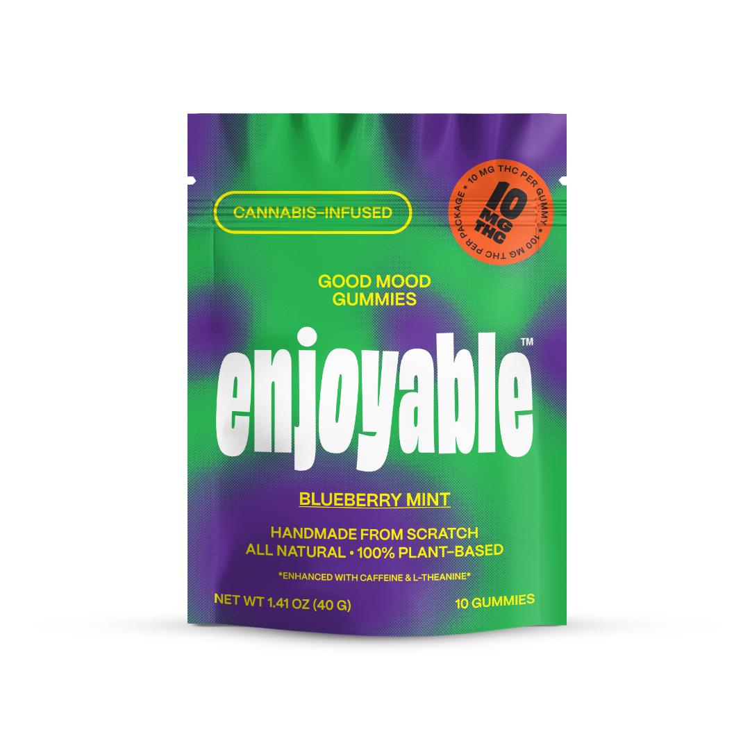enjoyable Good Mood THC Gummies - Blueberry Mint 10 MG