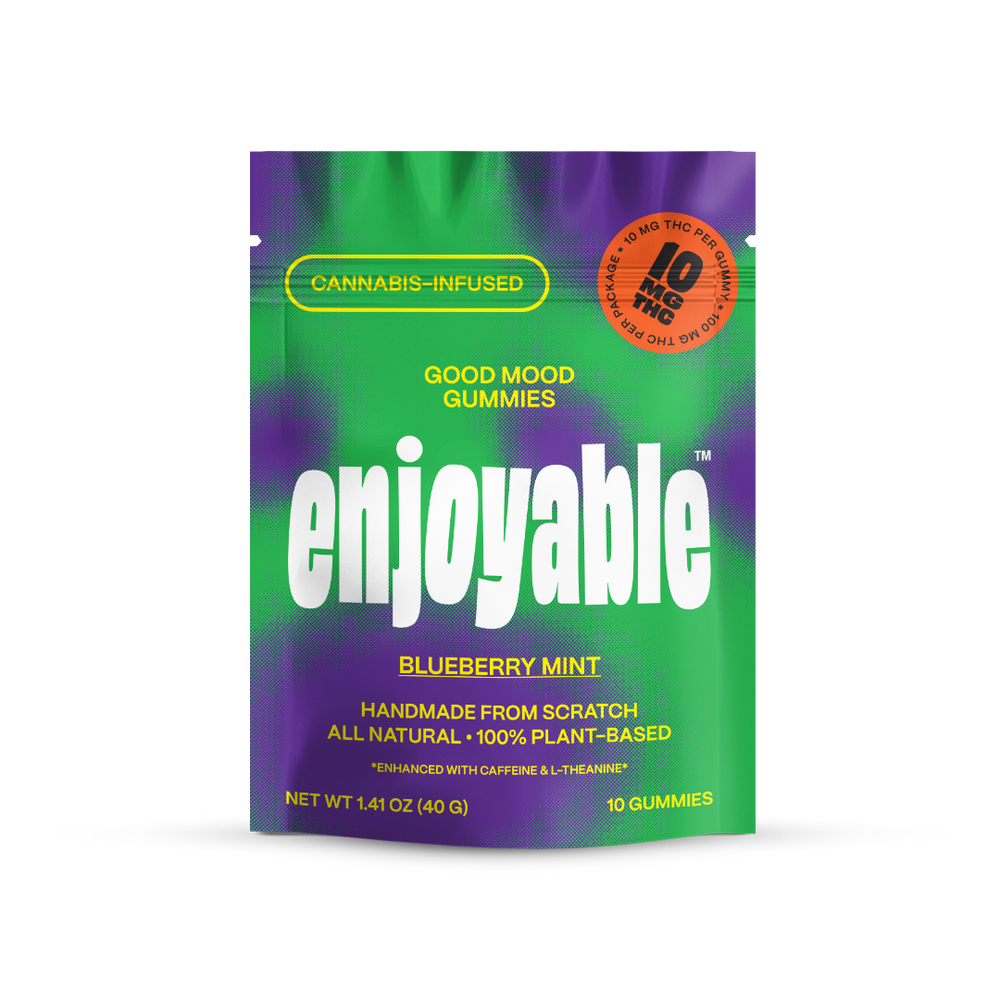 enjoyable Good Mood THC Gummies - Blueberry Mint 10 MG