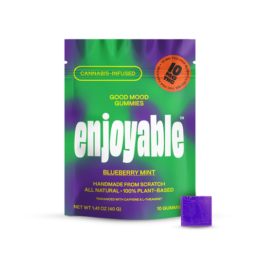 enjoyable Good Mood THC Gummies - Blueberry Mint 10 MG