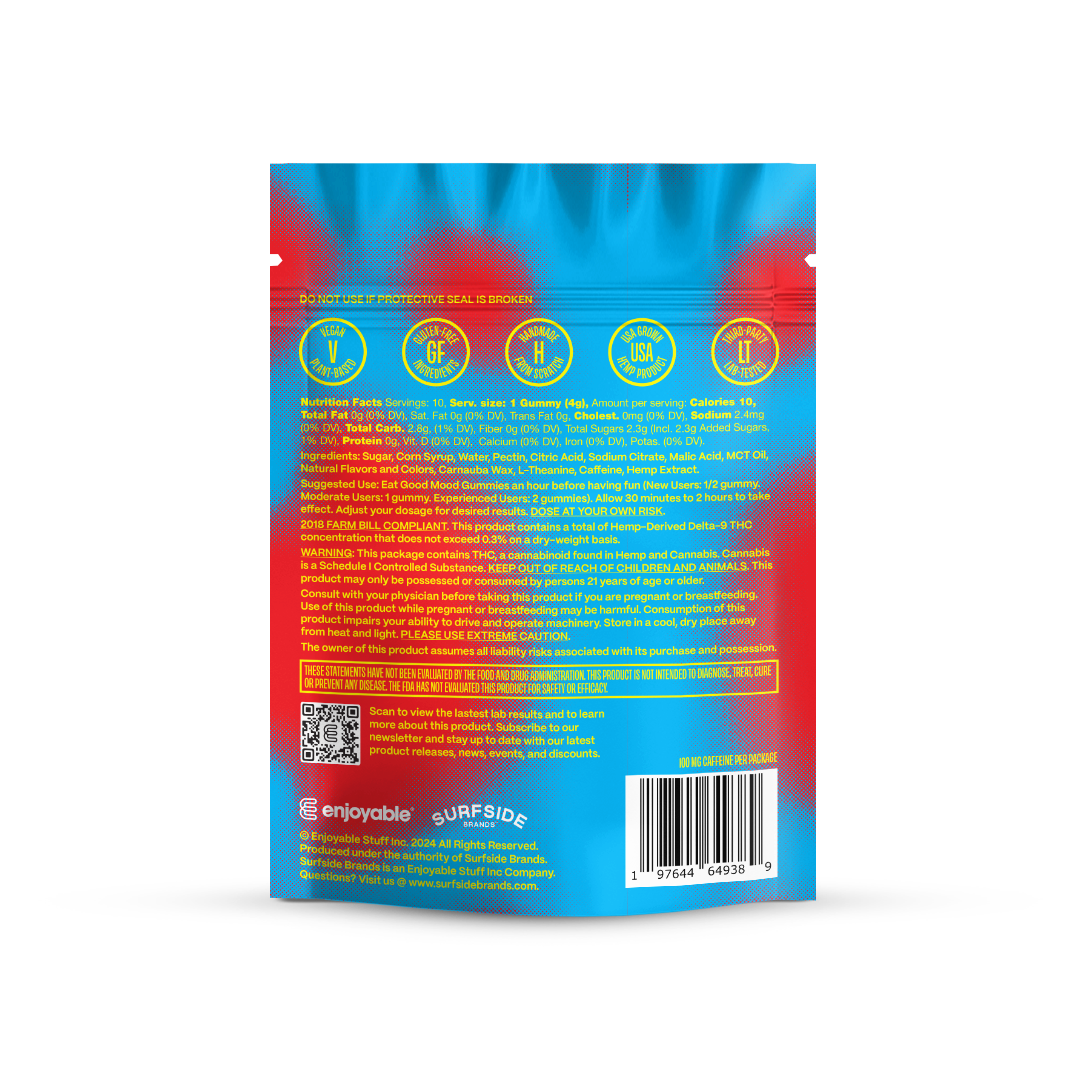 enjoyable Good Mood THC Gummies - Strawberry Kiwi 10 MG