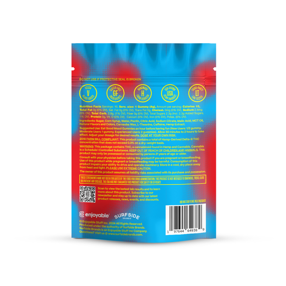 enjoyable Good Mood THC Gummies - Strawberry Kiwi 10 MG