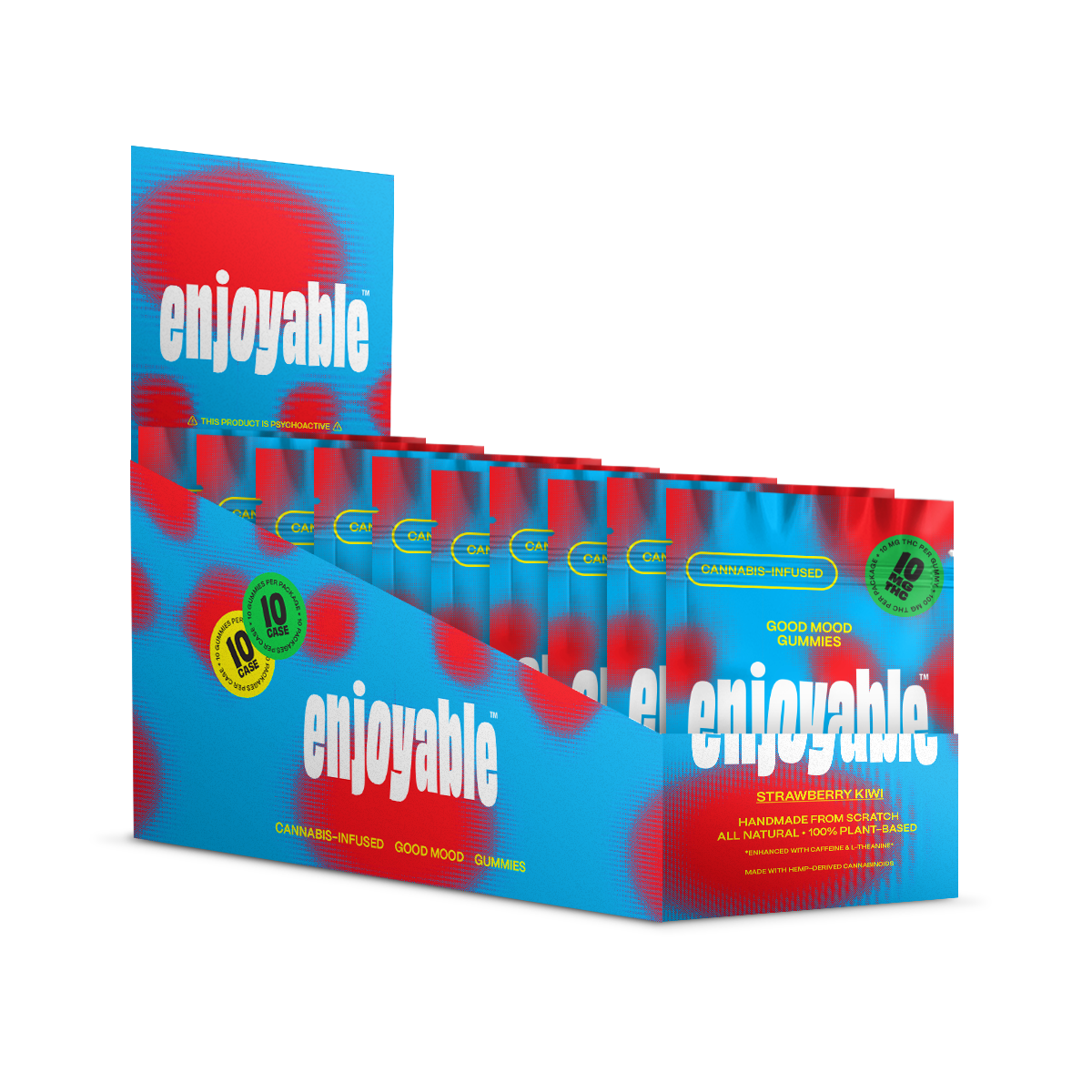 enjoyable Good Mood THC Gummies - Strawberry Kiwi 10 MG