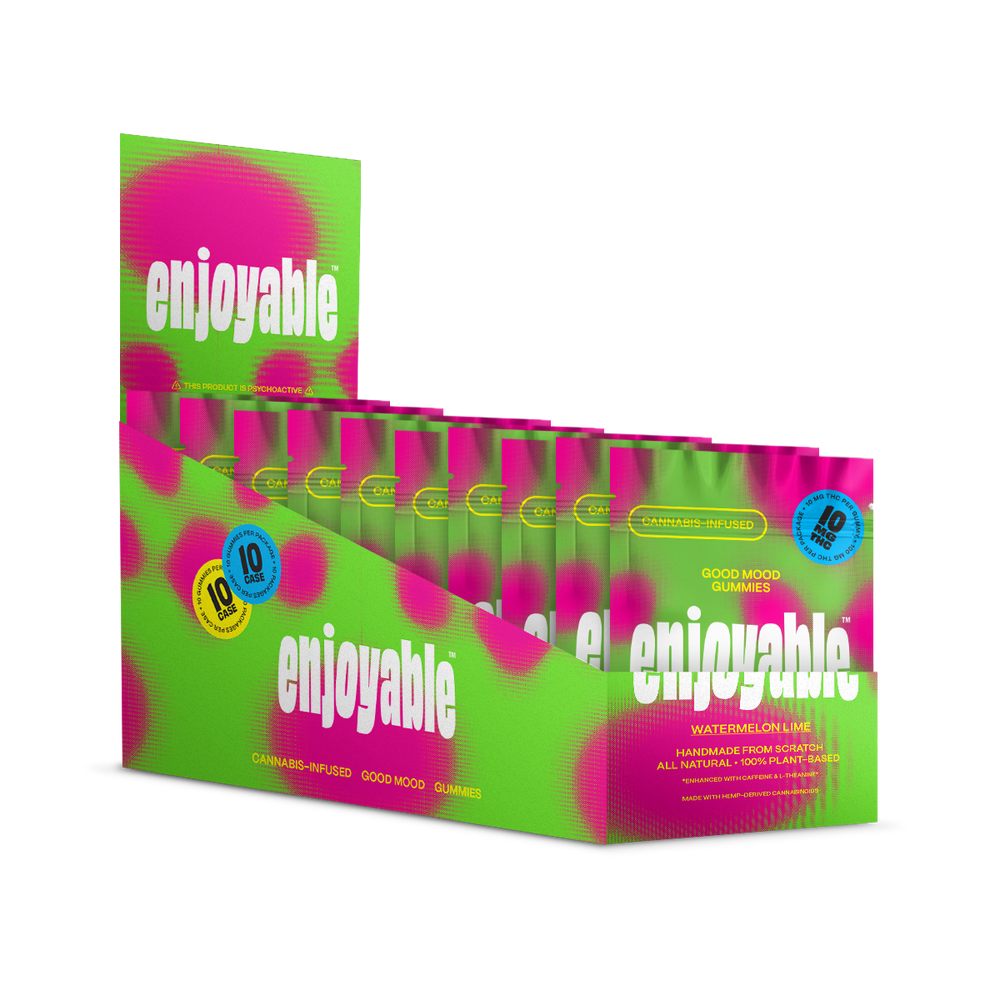 enjoyable Good Mood THC Gummies - Watermelon Lime 10 MG