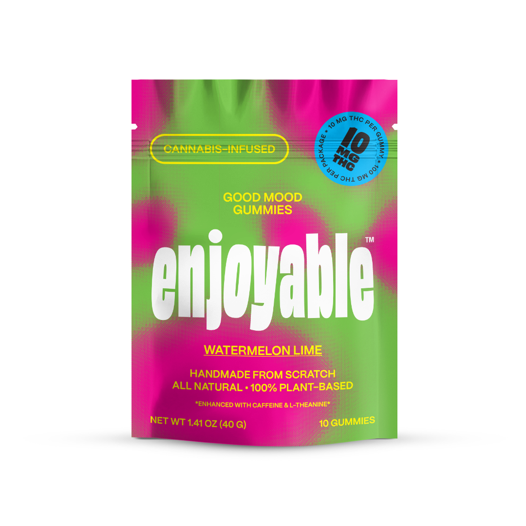 enjoyable Good Mood THC Gummies - Watermelon Lime 10 MG