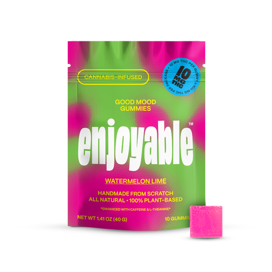 enjoyable Good Mood THC Gummies - Watermelon Lime 10 MG