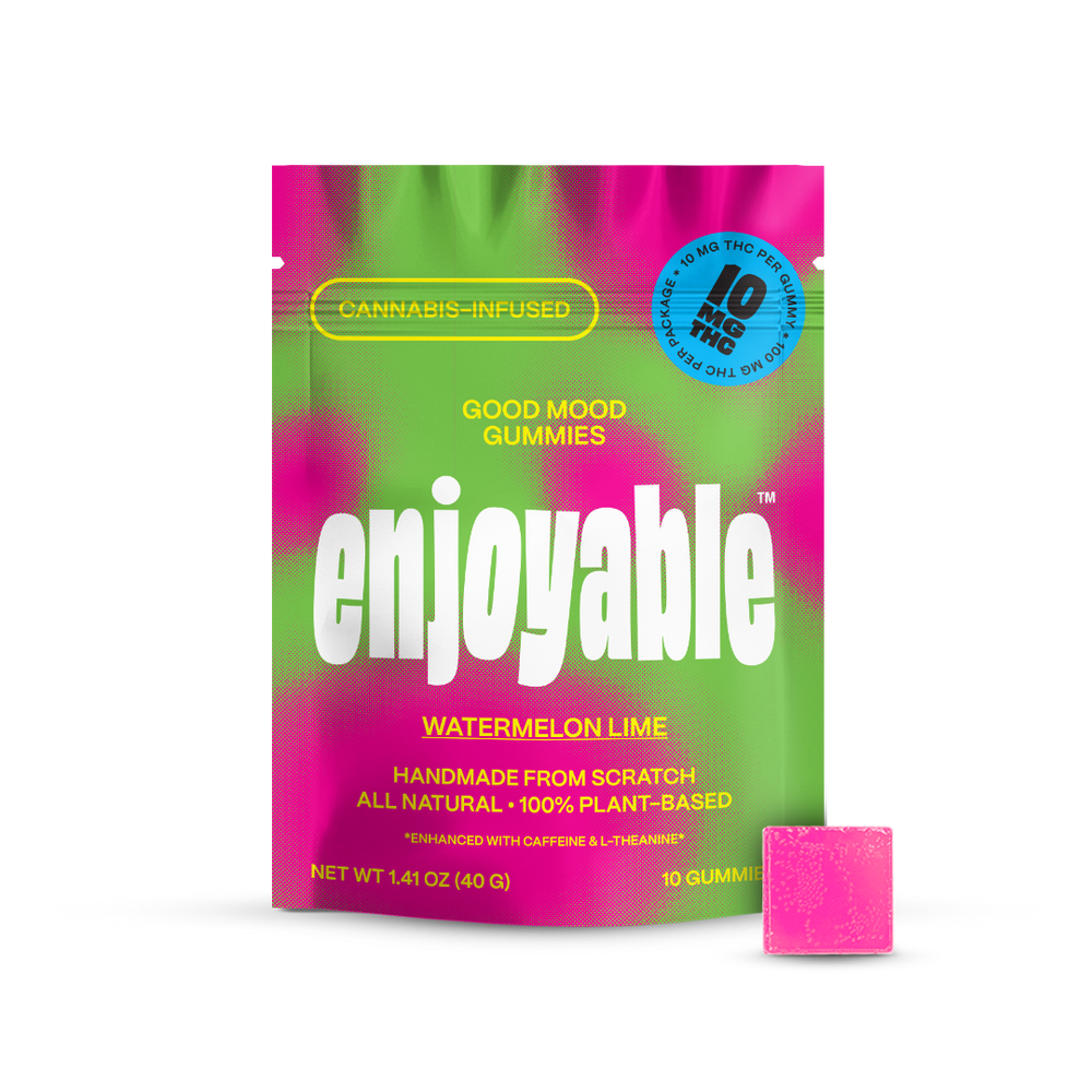 enjoyable Good Mood THC Gummies - Watermelon Lime 10 MG