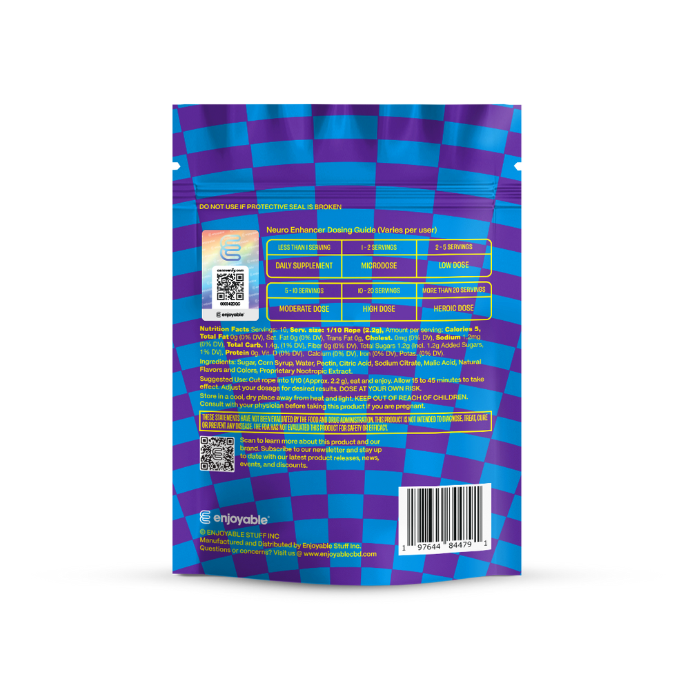 enjoyable Mushroom Sour Rope - Blueberry Blast