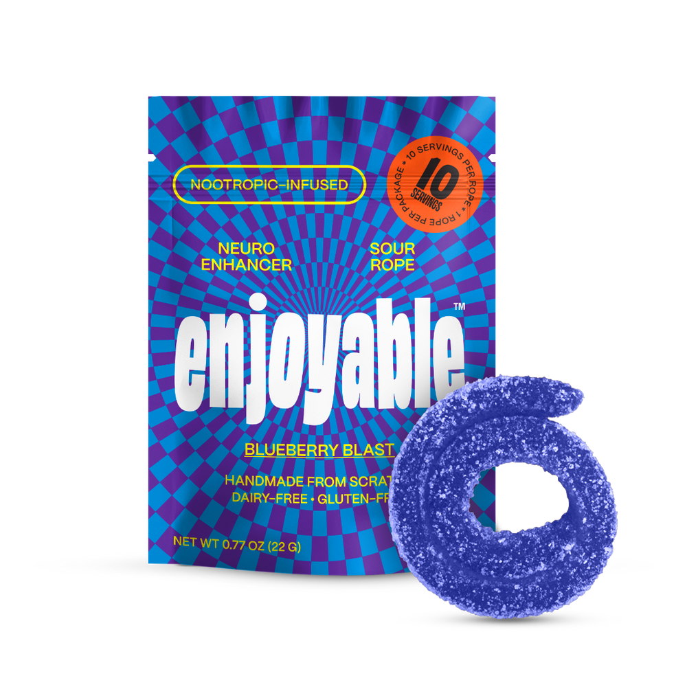 enjoyable Mushroom Sour Rope - Blueberry Blast