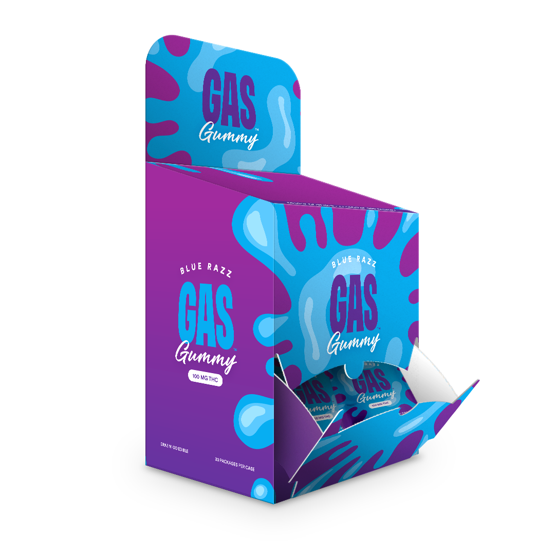 Gas 100 MG THC Gummy - Blue Razz