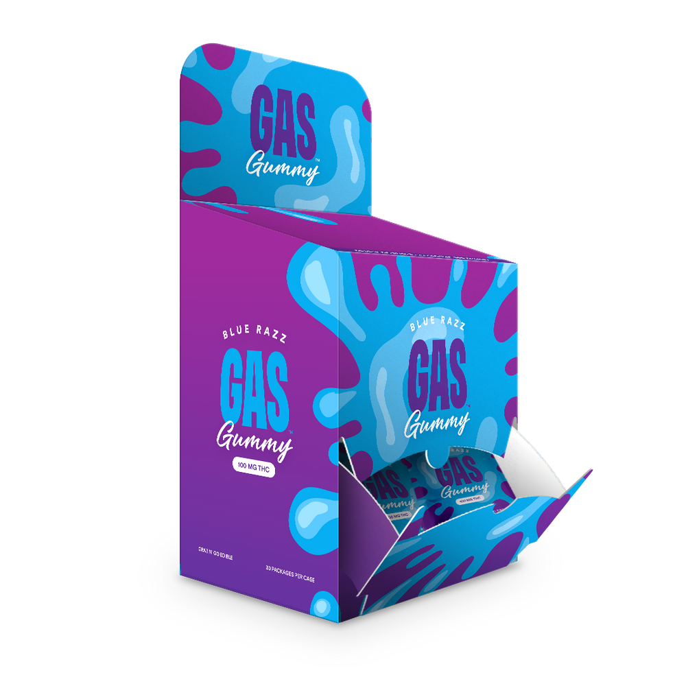 Gas 100 MG THC Gummy - Blue Razz