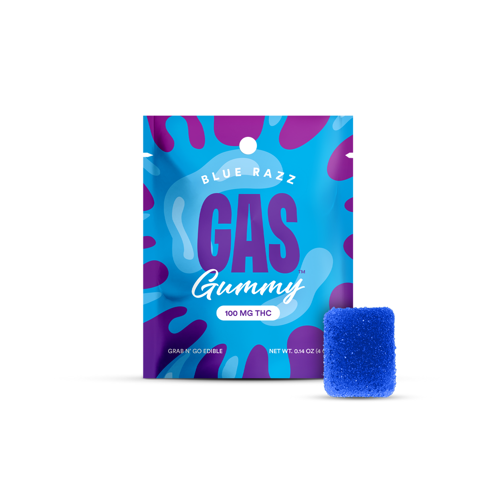 Gas 100 MG THC Gummy - Blue Razz