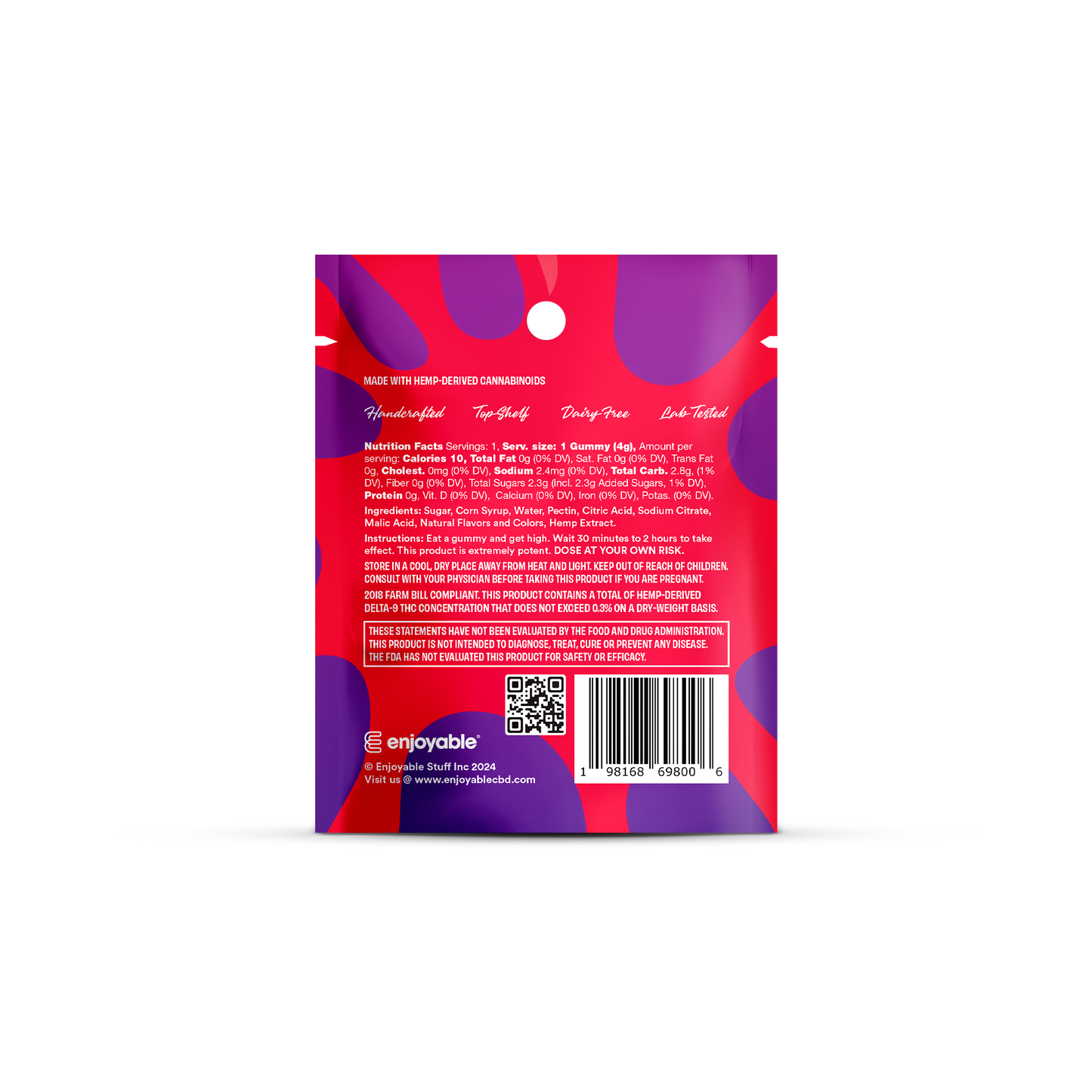 Gas 100 MG THC Gummy - Fruit Punch