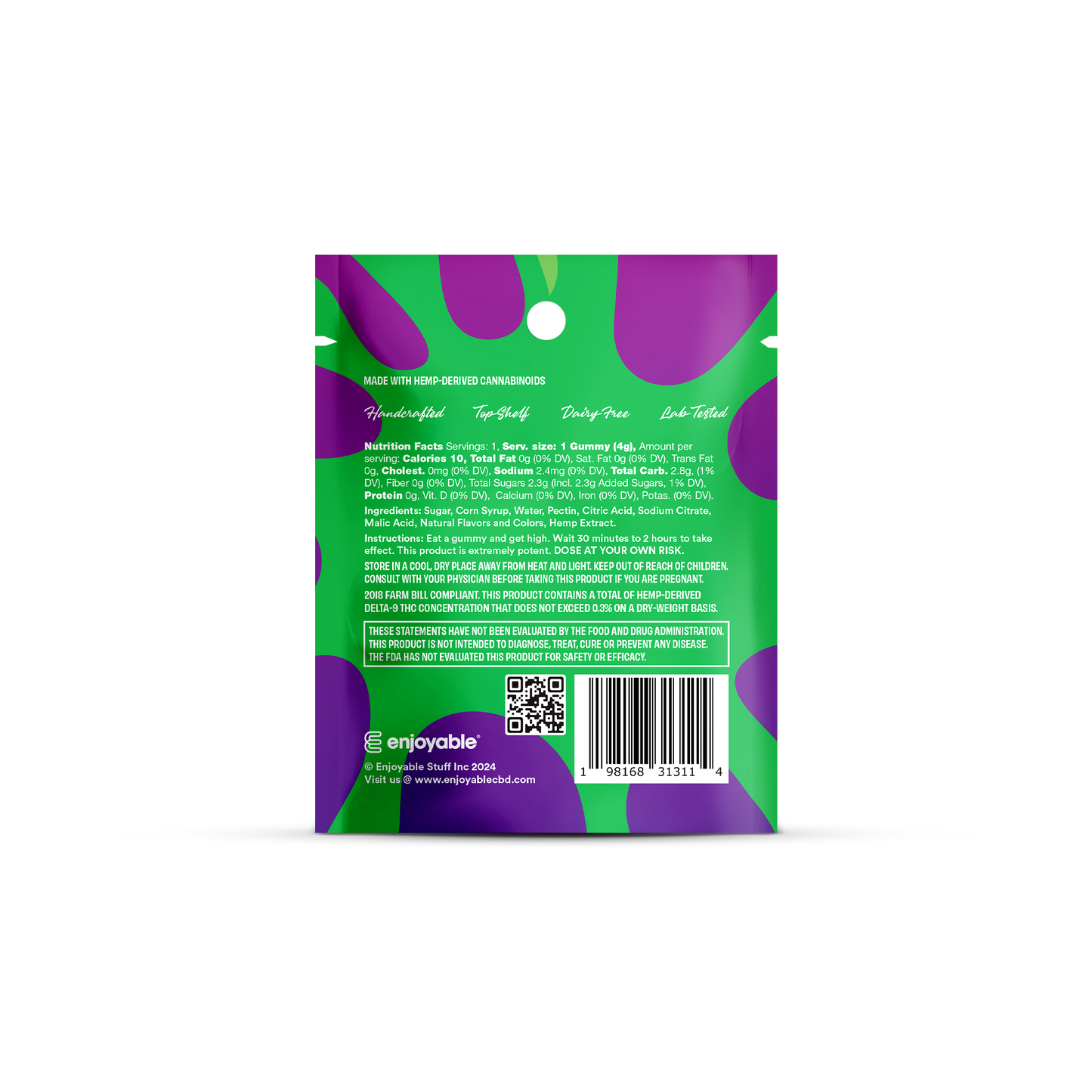 Gas 100 MG THC Gummy - Sour Apple
