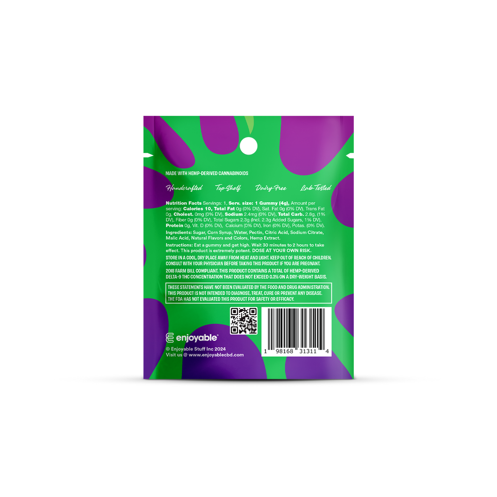 Gas 100 MG THC Gummy - Sour Apple