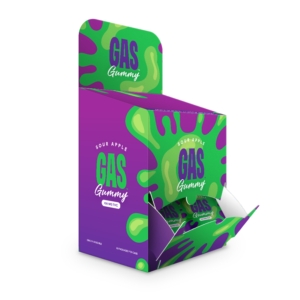 Gas 100 MG THC Gummy - Sour Apple