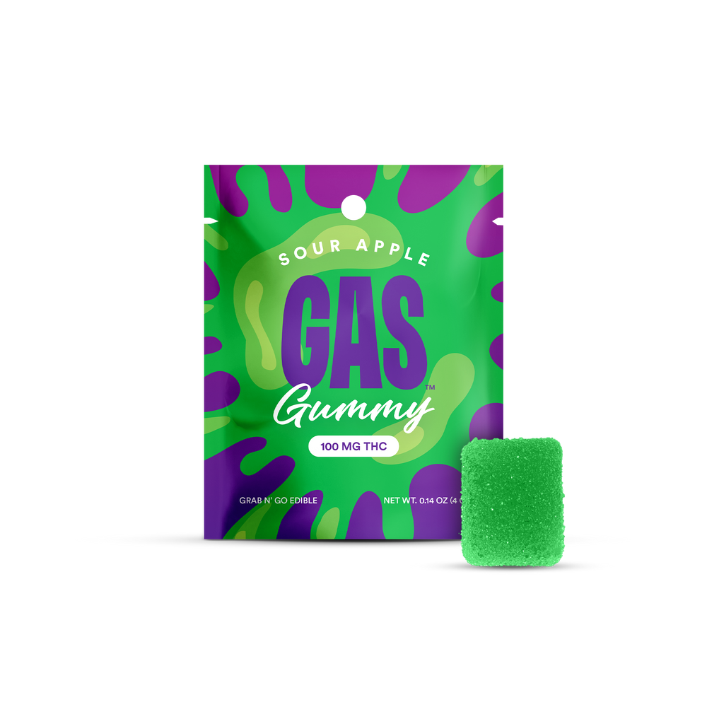 Gas 100 MG THC Gummy - Sour Apple