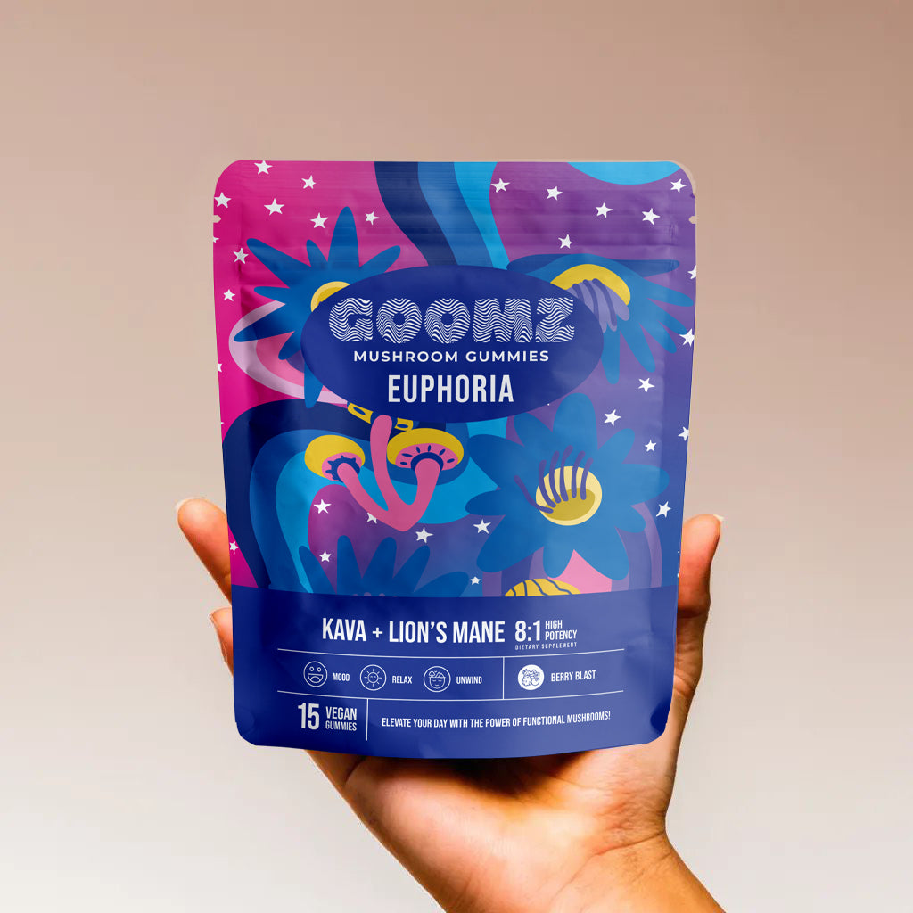 GOOMZ Functional Mushroom Euphoria Gummies With Kava & Lions Mane