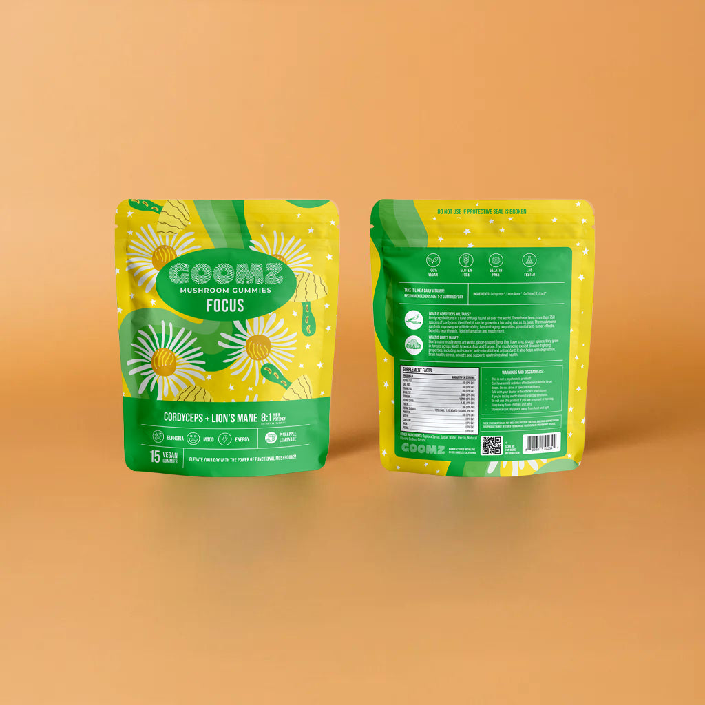 GOOMZ Functional Mushroom Gummies Focus With Lion's Mane and Cordyceps
