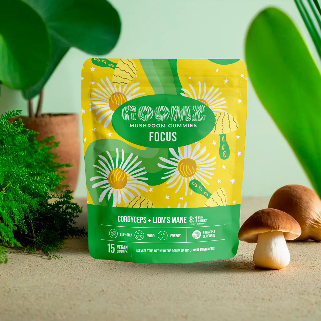GOOMZ Functional Mushroom Gummies Focus With Lion's Mane and Cordyceps