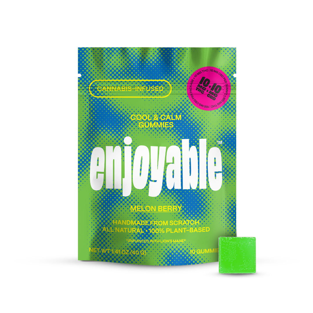 enjoyable Cool & Calm THC/CBD Gummies - Melon Berry 10 MG