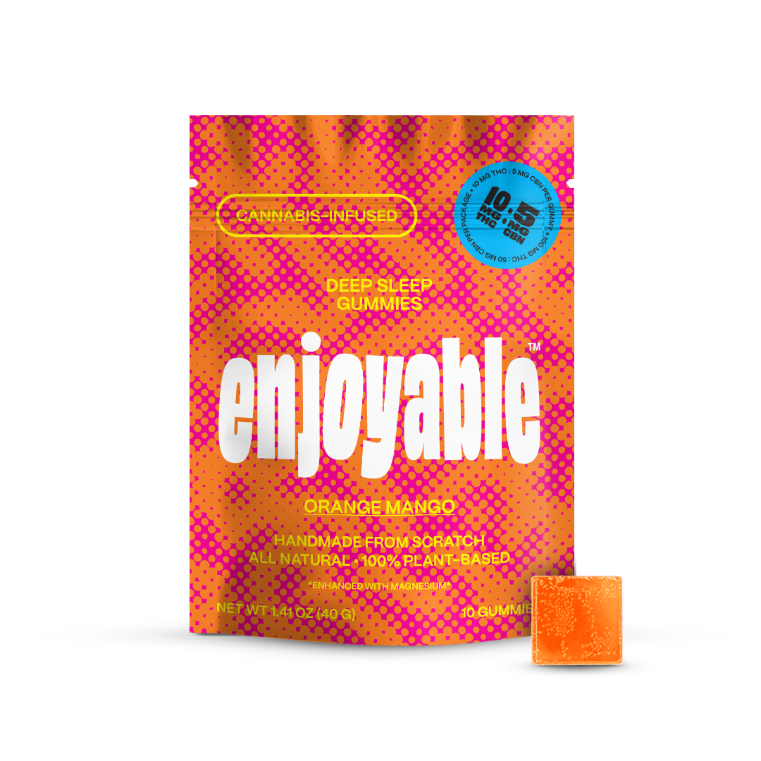 enjoyable Deep Sleep THC Gummies - Orange Mango 10 MG