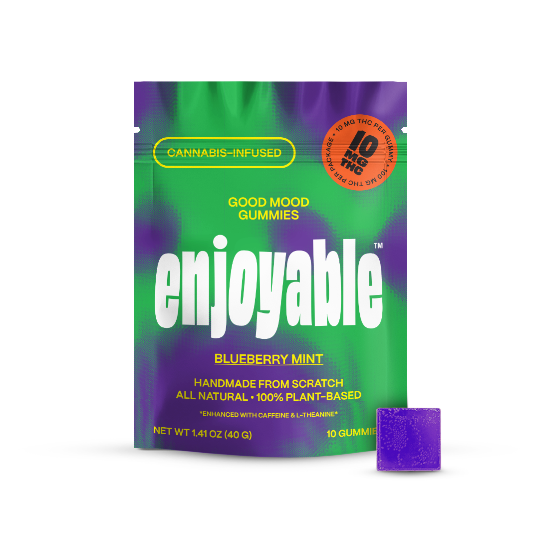 enjoyable Good Mood THC Gummies - Blueberry Mint 10 MG