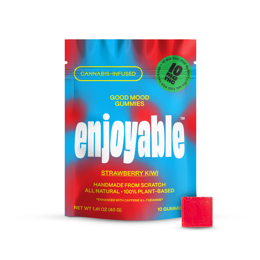 enjoyable Good Mood THC Gummies - Strawberry Kiwi 10 MG