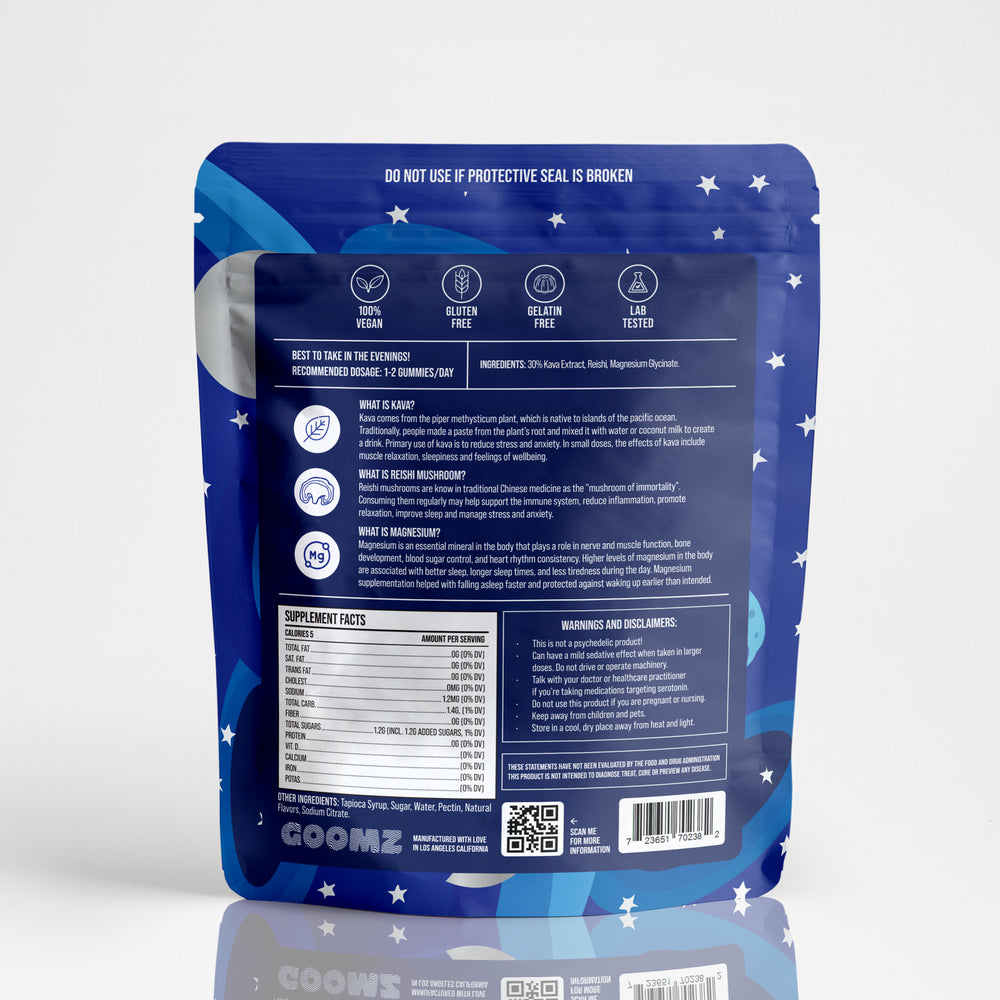 GOOMZ Functional Mushroom Sleep Gummies With Kava & Magnesium